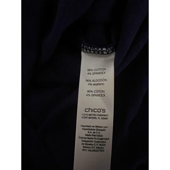 Chicos Wm 0 Zenergy Top Purple Open Shoulder Pleated Cotton Sweatshirt Chic Y2K - Picture 7 of 8